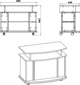 Predám TV stolík dub sonoma ako nový - 2