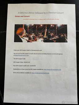 Viedenské koncerty, opery s večerou - 2