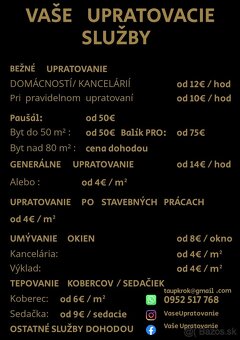 🧽 VAŠE UPRATOVACIE SLUŽBY – čistota bez starostí - 2