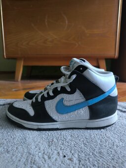 Nike Dunk High Retro FLC Black University Blue White - 2