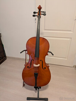 Violončelo 3/4 so stojanom a obalom - 2