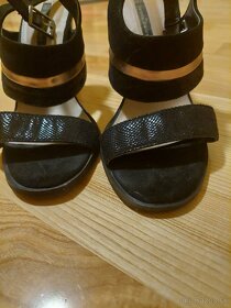 Dámske sandále cierno strieborné - 2