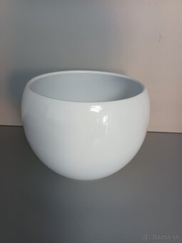 Predam keramicky kvetinac biely priemer 26,5cm - 2