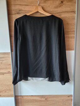 Elegantná čierno-biela blúzka - 2