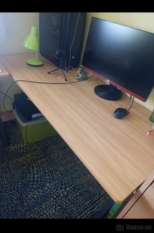 Písací stôl TARTAL 140x60 buk/čierna - 2