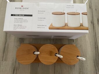 Porcelanove misky s bambusovym vrchnacikom - 2