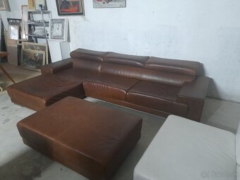 kožena rohova sedačka - 2