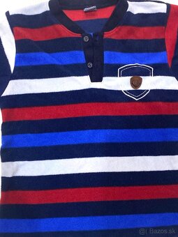 Pruhované flísová mikina veľ. 140 - 2