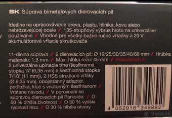 Súprava bimetalovych dierovacich pil - 2