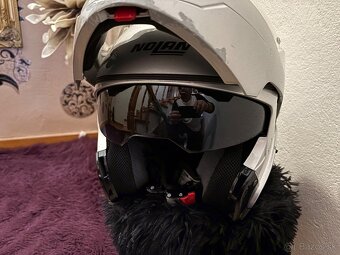 Nolan N90 strieborná N -com - 2