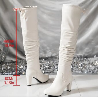 Predám biele vysoké čižmy - 2