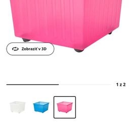 Úložné boxy pre deti na kolieskach ružové Ikea - 2