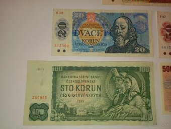 BANKOVKY 10-500 KČS, OSMDESÁTÁ LÉTA, 5 RŮZNÝCH EMISÍ - 2