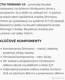 Juniorský bicykel CTM Terrano - 2