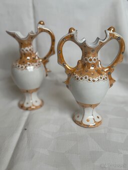 Porcelánové dekoračné vázičky – 2 sady (3 + 2 kusy) - 2