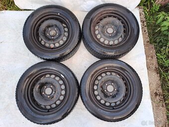 5x112 AUDI Originál Zimná Sada-Disky Puklice Pneu 225/55R16 - 2