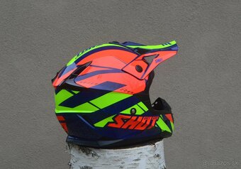 juniorská detská prilba okuliare shot oranžová žltá fluo - 2