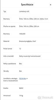 Lamelový rošt 160x200 - 2