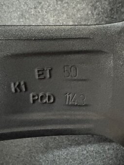 Predám hliníkové disky DEZENT R18 + zimné pneumatiky - 2