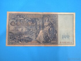Bankovka NĚMECKO - 100 Marek 1908 Vzácnější rok - 2
