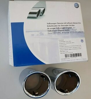 Originalne chromove koncovky vyfuku na VW Tiguan 5NA\Golf - 2