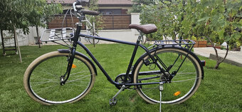 Mestský bicykel Elops 520 s vysokým rámom kaki - 2