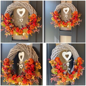 Jesenný veniec 38cm dekorácia na dvere Vencek J3 - 2