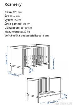 Detské postieľka Ikea Sundvik - 2