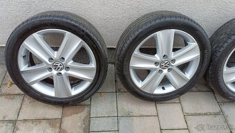 5x112 R17 VW HLINÍKOVÉ DISKY 205/50 R17 LETNÉ PNEUMATIKY - 2