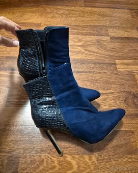 Dámske modré čižmy - 2