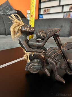 Drevená soška - Motorkári - 2