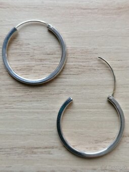Strieborné kruhové náušnice - 2
