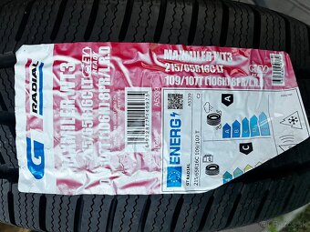 Predám pneumatiky GT-Radial Maxmiler WT3 215/65 R16C - 2