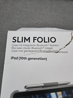 Logitech Slim Folio - Kryt s klavesnicou pre iPad [10th gen] - 2