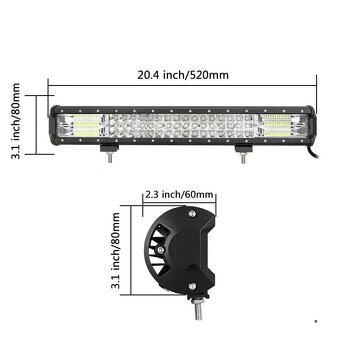 LED SET 288W rampa, držiak B, inštalačné káble - 2