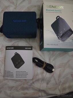 modry bluetooth reproduktor sencor sss 1400 modrý FM rádio p - 2