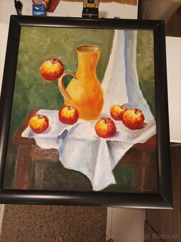 obraz Zátišie spadajucim jablkom od Jozef Pražmari - 2