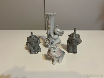 vázička so sloníkom+3 sloníky - 2