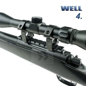 Airsoft Sniper Well MB07D Black Set ASG 6mm - 2