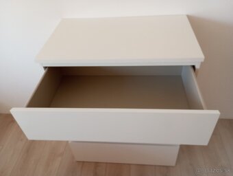 komoda Ikea Malm - biela farba, vysoký lesk - 2