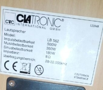 Reproduktory 2 x 180w CLATRONIC - 2