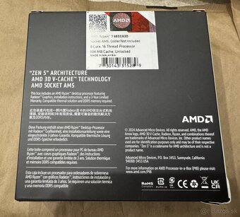 Zbrusu nový herní procesor AMD Ryzen 7 9800x3D AM5 - 2