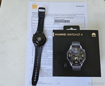 Huawei Watch GT4 46mm, cierne, ako nove, zaruka do 2026 - 2