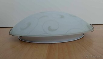 Stropná lampa/ svetlo/ svietidlo z mliečneho skla (30cm) - 2