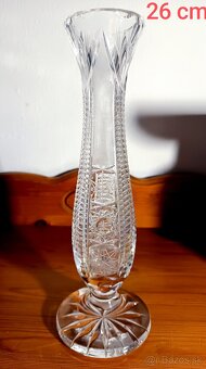 Vysoká krištáľová váza, - 2
