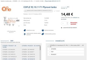 Citroen C3 (2002-2009) - plynové lanko - 2