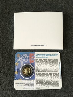 2 euro Slovensko 2018 Autorská Karta Károly - 25 rokov SR - 2