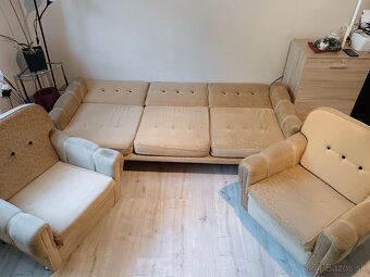 Rozkladací gauč a 2 kreslá - 2