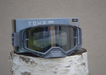 Predám mx atv enduro okuliare sivé shot zrk. sklo - 2