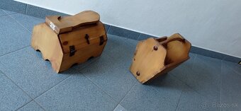 2 nábytkové originálne mexické solitéry - skrinka a košík - 2